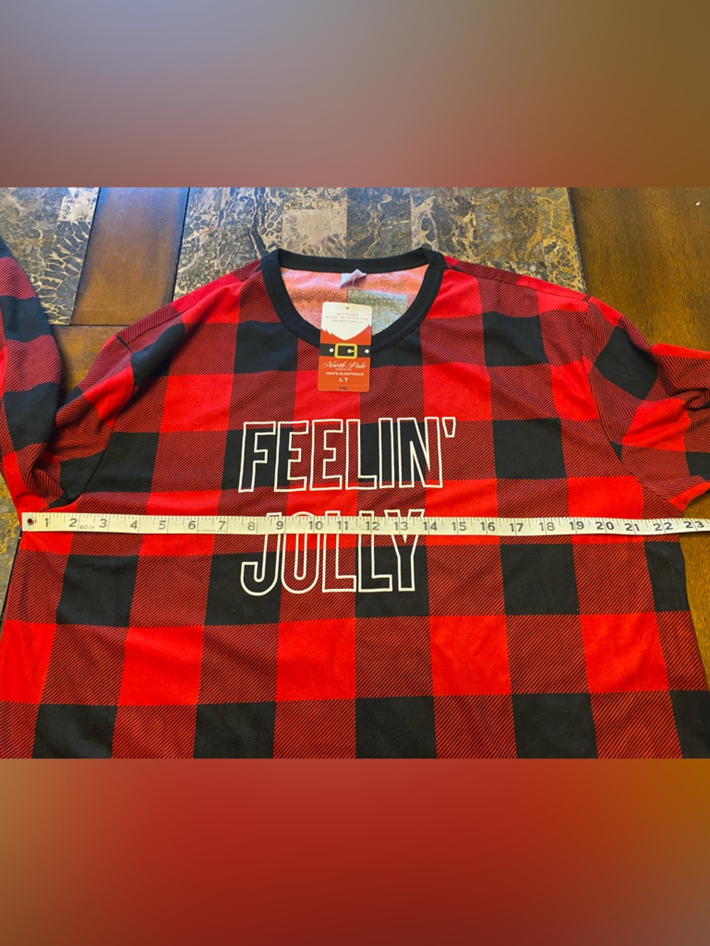 JcPenny NorthPole Trading Co Red & Black Buffalo Plaid Men's Pajama Set. New